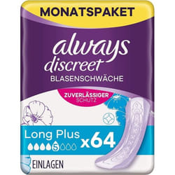 Always Discreet Long Plus Serviettes hygiéniques pour fuites urinaires Femme