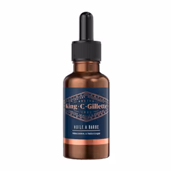 Gillette KING C 30 ml, Huile pour barbe, 30 ml, Hydratant, Brillant, Adoucissant, Anti-rougeurs, Bouteille, Vitis Vinifera Se ...