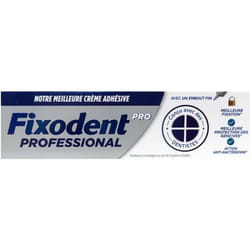 Crème adhésive - Fixodent - Pro Professional - 40g - Tenue imbattable - Liberté alimentaire