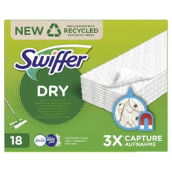 Swiffer Balai Attrape-Poussière Recharges Lingettes Sèches 18 Unités