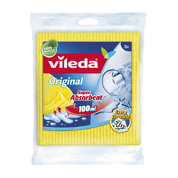 Vileda 142289 éponge Rectangulaire Cellulose, Coton, Fibre Bleu, Rose, Jaune 3 pièce(s)
