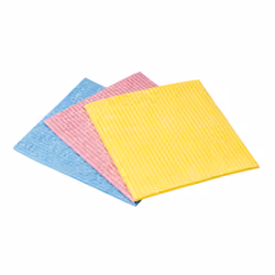 Vileda 142289 éponge Rectangulaire Cellulose, Coton, Fibre Bleu, Rose, Jaune 3 pièce(s)