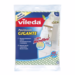 Vileda 125513, Serpillère, Vert, Blanc, Microfibre, Tissu non tissé, 3 pièce(s), 500 mm, 600 mm
