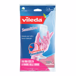 Vileda Sensitive, Gants de ménage, Rose, L, SML, 1 pièce(s), CE, WEEE