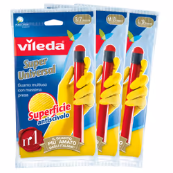 Vileda Super Universal Gants de ménage Beige, Jaune Coton, Latex 1 pièce(s) - Vue supplémentaire 4