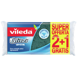 Vileda 139924 éponge Rectangulaire Fibre Vert, Jaune 3 pièce(s)