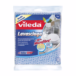 Vileda 139193, Microfibre, Tissu non tissé, Multicolore, Motif varié, Lavage en machine, 60 °C, Allemagne