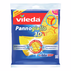 Vileda 151697, Microfibre, Tissu non tissé, Orange, Jaune, Motif à rayure, Lavage en machine, 60 °C, Allemagne