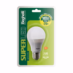 Beghelli Super LED, 11 W, 75 W, E27, 1055 lm, 15000 h, Blanc neutre