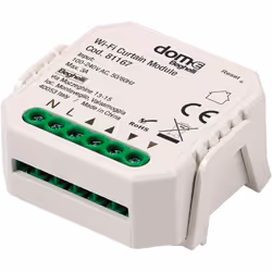 Il Modulo Dom-e smart WiFi controlla tapparelle o tende elettriche tramite APP, assistenti vocali o timer. Portata: 200 m in  ...