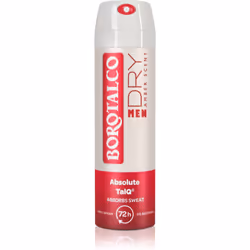 Borotalco Men Absolute Extra Dry avec Absolute TalQ, Hommes, Déodorant, Déodorant spray, Spray, 150 ml, 72 h