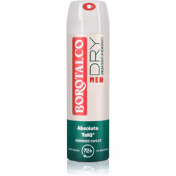 Borotalco Men Absolute Extra Dry avec Absolute TalQ, Hommes, Déodorant, Déodorant spray, Spray, 150 ml, 72 h