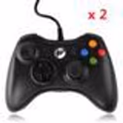 Manette de jeu - Qumox - Xbox 360 - Filaire - Lot de 2 - Compatible PC Windows