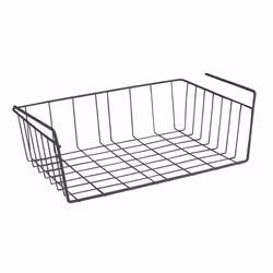Metaltex panier de rangement Babette suspendue 40 x 26 cm métal noir