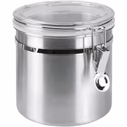 Vorratsdose mit Acryldeckel 1,0l Ø11,8cmx12cm Hauteur 12 cm Mélange de matériaux Acier inoxydable Volume 1 l Diamètre 11,8 cm ...