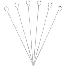 Metaltex - 6 brochettes chromées 35 cm