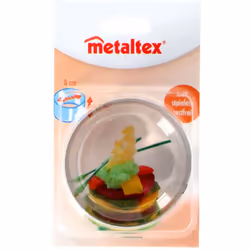Cercle à pâtisserie en acier inoxydable de Metaltex d'un diamètre de 8 cm et d'une hauteur de 4,5 cm, lavable au lave-vaissel ...