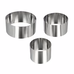 Metaltex Set de 3 Emporte-pièces ronds - 6+8+10 cm - Inox, Rond, Acier inoxydable, Acier inoxydable