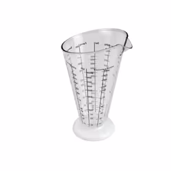Pot doseur 0,5 L plastique - Ne vous trompez plus dans les proportions grâce à ce verre doseur de forme conique gradué - Capa ...