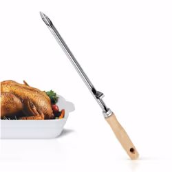 Dimensions Aiguille Mechard : 33cm (bas) Metaltex. Acier Inoxidable. Manche En Bois.