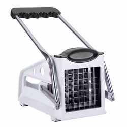 Metaltex Coupe-frites Inox, Manuel, Noir, Argent, Blanc, Synthétique ABS, Acier inoxydable