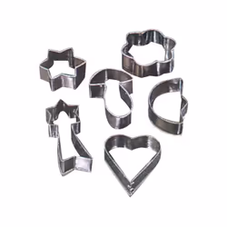 Lot de 6 découpoirs à pâtes en inox - Avec cet ensemble, vous pourrez réaliser de délicieux sablés de différentes formes. CAR ...
