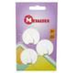 Crochet adhésif rond - lot de 3 - blanc