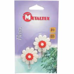 METALTEX - Crochet adh.fleurs x2 blister 292001