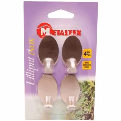 METALTEX - Crochets adhésifs x 4 lilliput inox