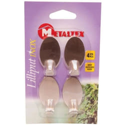 METALTEX - Crochets adhésifs x 4 lilliput inox