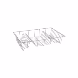 Égouttoir - Rio TEX - Idéal pour déposer vos assiettes - Revêtement Chrometherm - Coloris silver - Dimensions : 48 x 30 cm - ...