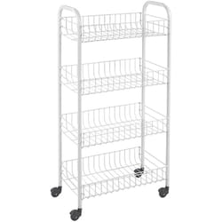 Chariot polyvalent 4 étagères 41x23x84cm metaltex