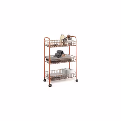 Chariot Cuivre Lugano 3 Étagères 41X23X63Cm Metaltex Le Lugano Cuivre Chariot 3 Étages 41X23X63Cm Metaltex est le complément ...