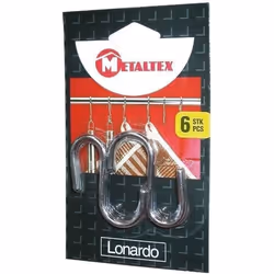 Lot de 6 crochets en acier chrome - METALTEX - Lonardo - Contemporain - Design