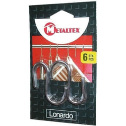 Lot de 6 crochets en acier chrome - METALTEX - Lonardo - Contemporain - Design