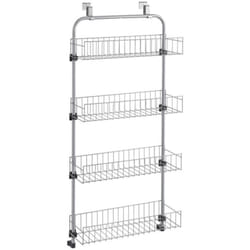 Metaltex - tagère de porte 4 niveaux 17x45x103 cm Argent/Métal