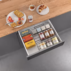 Metaltex Étagère à épices extensible à 4 niveaux X-Pand 2 pcs noir