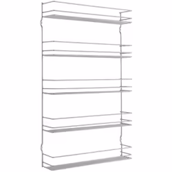 Avec cette pratique étagère à épices murale Pepito à 5 niveaux de la marque Metaltex, vous pouvez organiser soigneusement vos ...