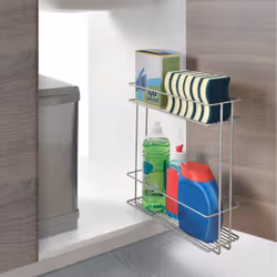 Un rangement coulissant en colonne avec étagères pour la cuisine Le rangement coulissant dispose de 2 étages pour mieux range ...