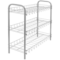 Tagère à chaussures Metaltex Shoe 3 niveaux 64x23x59 cm Argent