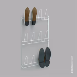 Etagère à chaussures murale Metaltex 6 paires de chaussures à suspendre. Peut être fixée au mur ou à une porte avec des vis. ...