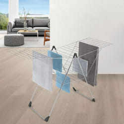 Metaltex 40583039080 Vento Tec Séchoir sur Pieds à Ailes Epotherm Argenté 30 m