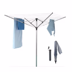 Séchoir à linge Jersey Plus Metaltex 40757810080 avec housse de protection. Type : Séchoir parapluie. Matière : Aluminium. Mâ ...