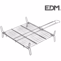 Double gril 40x40cm edm avec finition zinguée edm gourmet cuisine.Le produit est conforme à la réglementation ce1935/2004 et  ...