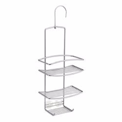 Metaltex "Onda Shower Shelf, Silver, 18 x 11 x 48 cm