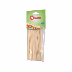 Lot de 50 brochettes en bois avec poignées - Pour réaliser de belles brochettes de fruits ou de légumes pour vos apéritifs -  ...