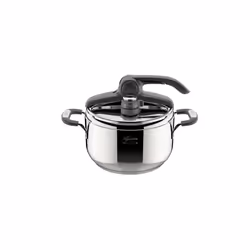 Lagostina Briosa 010044010505, 5 L, Acier inoxydable, 22 cm, Silicone, Noir, 4 personne(s)
