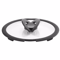 Lagostina Ingenio 010244060120, Rond, Noir, Transparent, Verre, Silicone, Plastique, Noir, 20 cm
