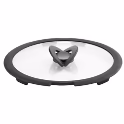 Lagostina Ingenio 010244060124, Rond, Noir, Transparent, Verre, Silicone, Plastique, Noir, 24 cm