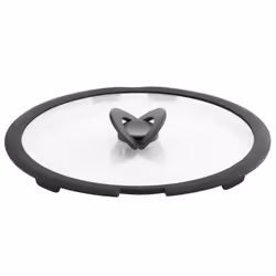 Lagostina Ingenio 010244060128, Rond, Noir, Transparent, Verre, Silicone, Plastique, Noir, 28 cm